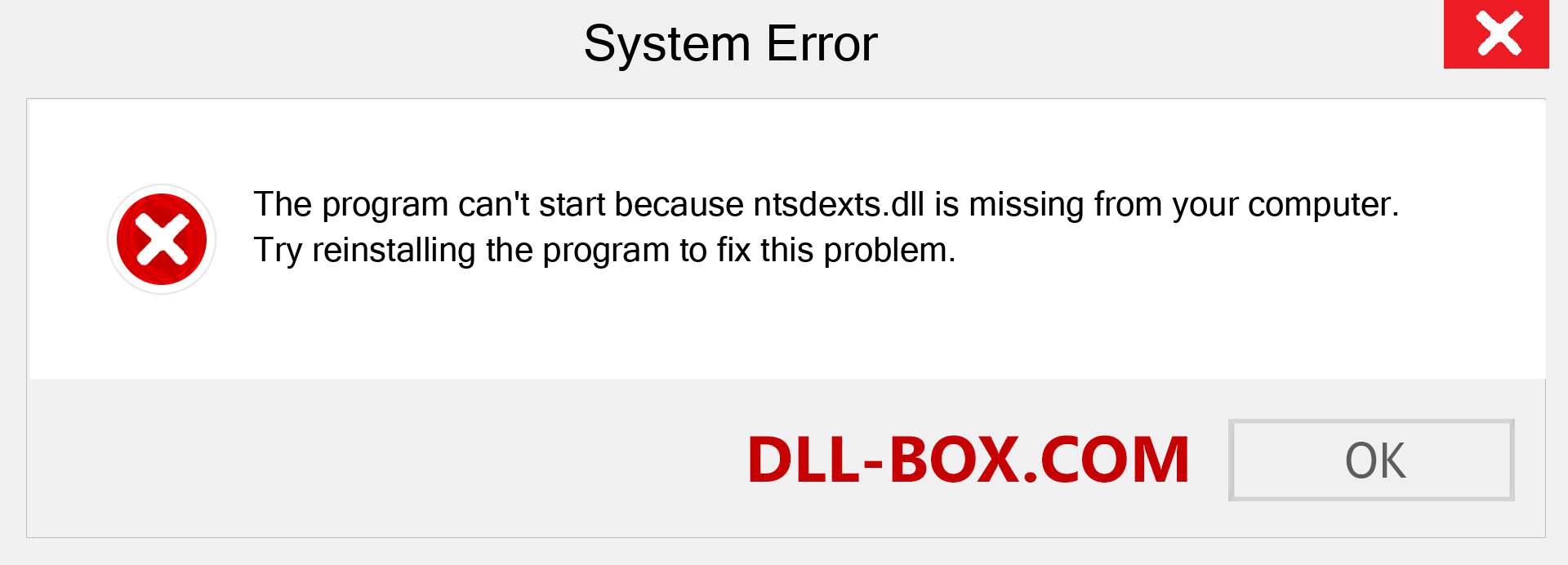  ntsdexts.dll file is missing?. Download for Windows 7, 8, 10 - Fix  ntsdexts dll Missing Error on Windows, photos, images